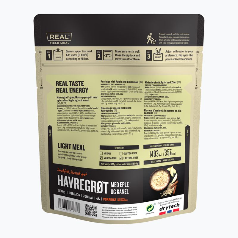 Freeze-dried food Real Turmat Oatmeal with Apple and Cinnamon 196 g 2