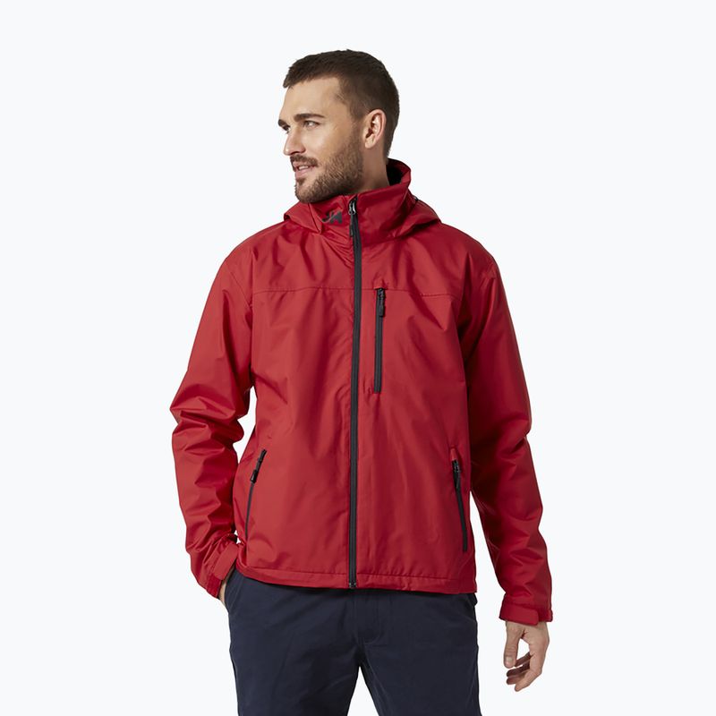 Men's Helly Hansen Crew Hooded Jacket Red 33875_162