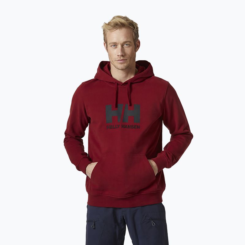 Men's Helly Hansen HH Logo Hoodie burgundy 33977_215