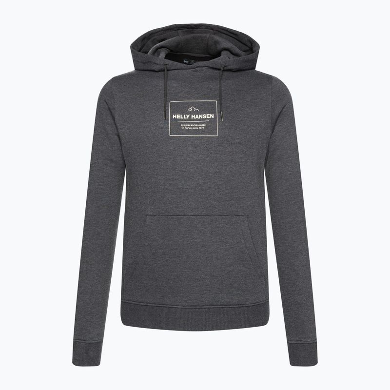 Men's trekking sweatshirt Helly Hansen F2F Organic Cotton Hoodie ebony melange