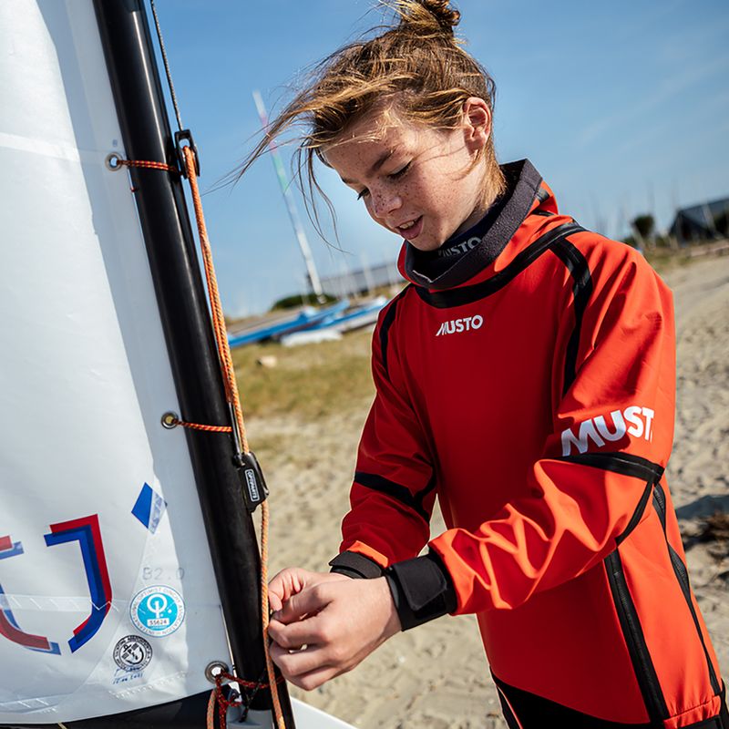 Children's sailing sweatshirt Musto Championship Aqua Top 2.0 Jr oxy fire 3