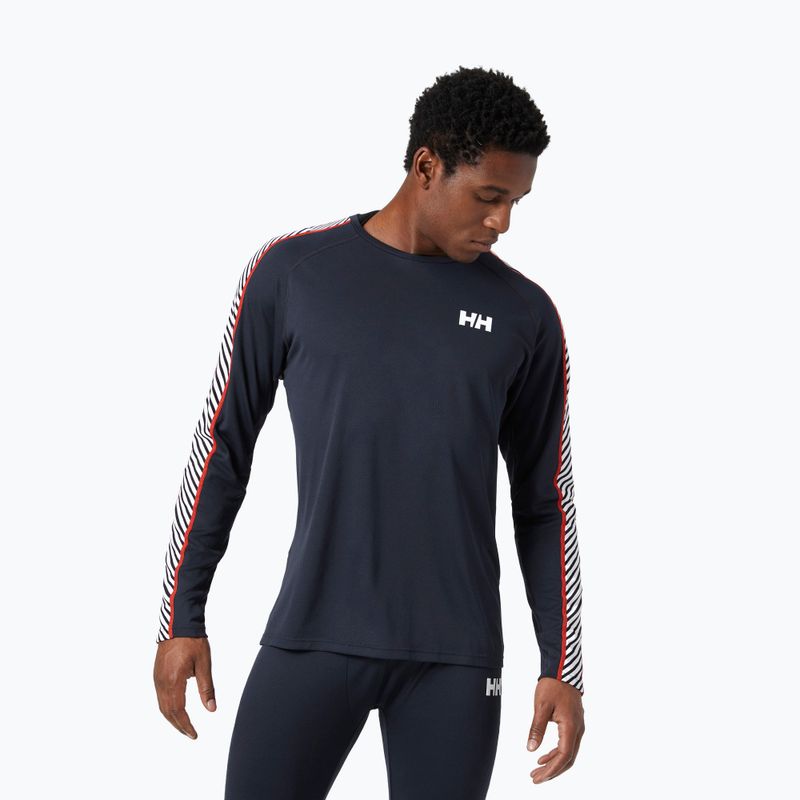 Men's thermal active sweatshirt Helly Hansen Lifa Active Stripe Crew navy