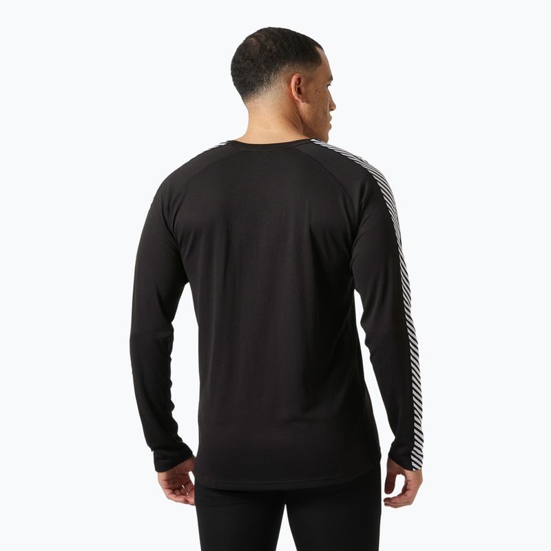 Men's Helly Hansen Lifa Active Stripe Crew thermal longsleeve black 2