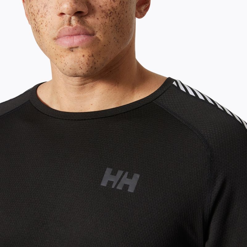 Men's Helly Hansen Lifa Active Stripe Crew thermal longsleeve black 3