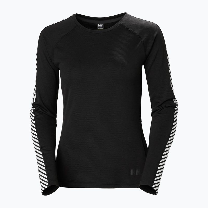 Women's thermal base layer Helly Hansen Lifa Active Stripe Crew black