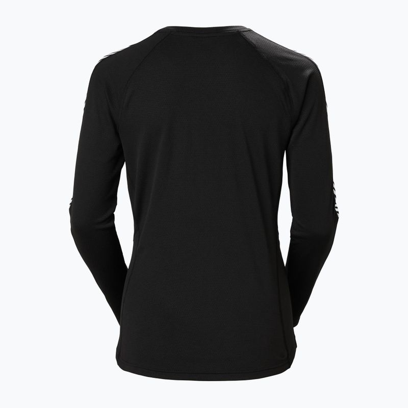 Women's thermal base layer Helly Hansen Lifa Active Stripe Crew black 2
