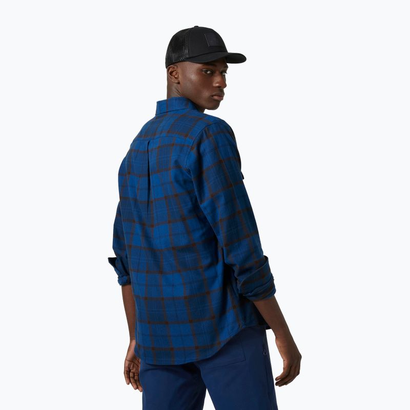 Helly Hansen men's Lokka Organic Flannel LS blue/black shirt 62731_755 2