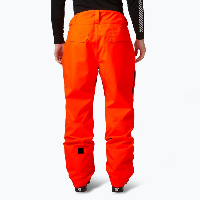 Men's Helly Hansen Sogn Cargo ski trousers neon orange 2