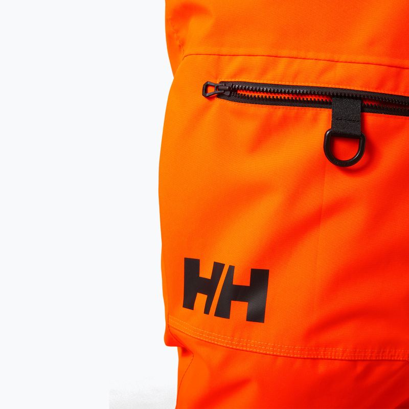 Men's Helly Hansen Sogn Cargo ski trousers neon orange 3