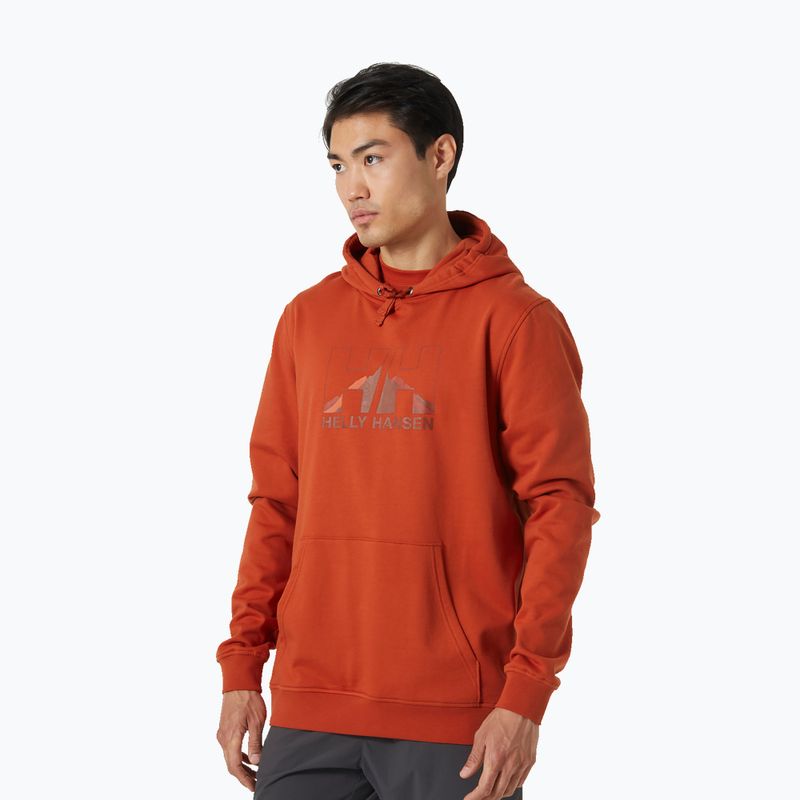 Men's trekking sweatshirt Helly Hansen Nord Graphic Pull Over Hoodie red 62975_308