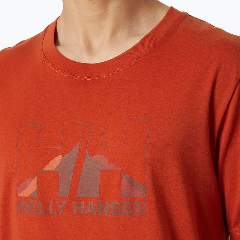 Helly Hansen Nord Graphic men's trekking shirt orange 62978_308 3