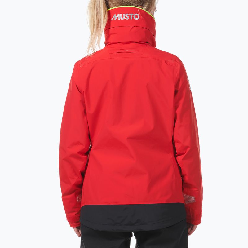 Musto BR1 Channel true red women's sailing jacket 2