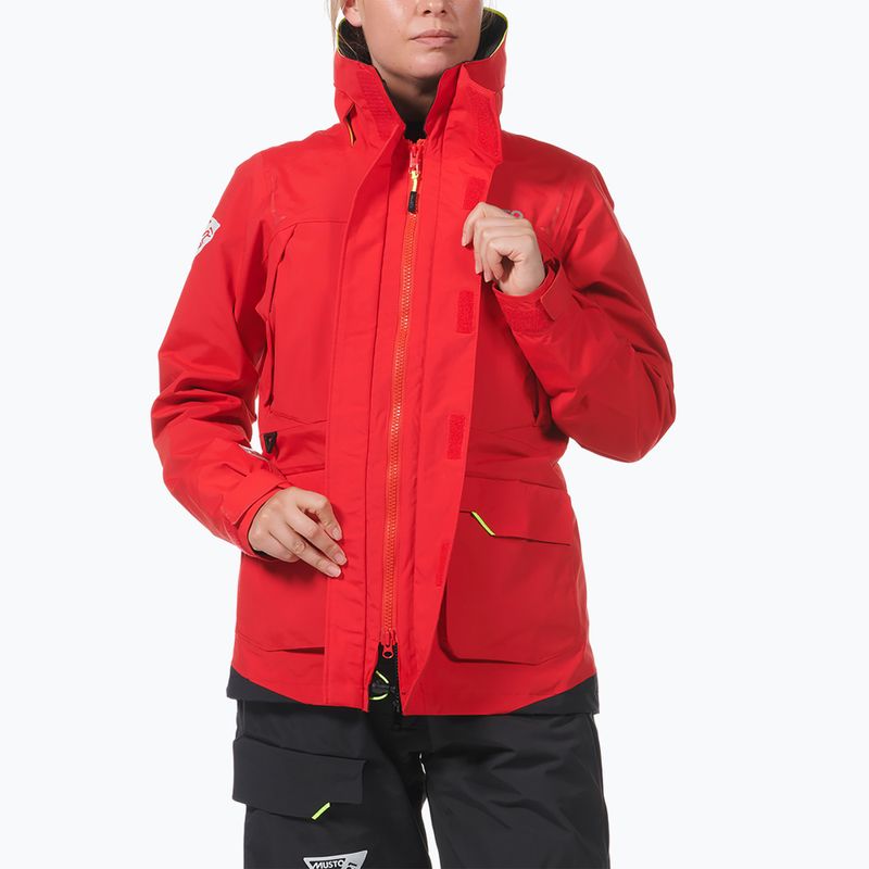 Musto BR1 Channel true red women's sailing jacket 4