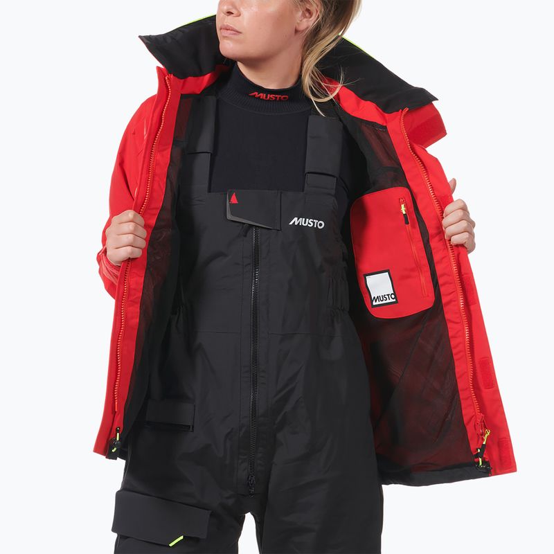 Musto BR1 Channel true red women's sailing jacket 5
