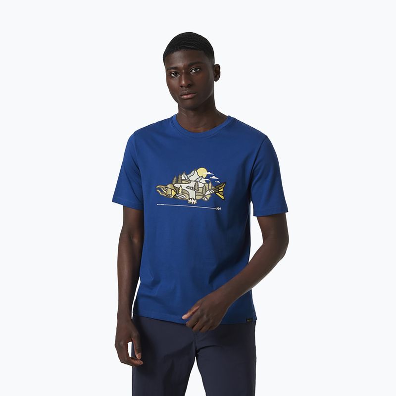 Helly Hansen men's trekking shirt F2F Organic Cotton 2.0 blue 63340_606