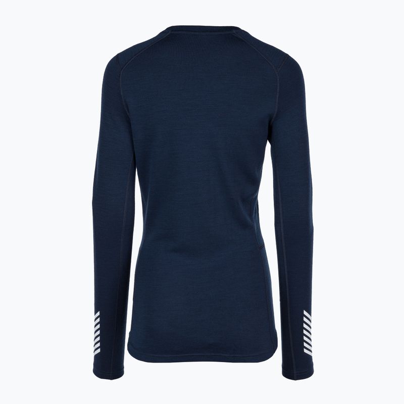 Women's thermal active sweatshirt Helly Hansen Lifa Merino Midweight Graphic Crew navy star pixel 6