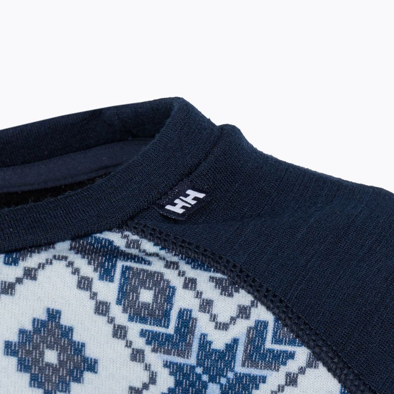 Women's thermal active sweatshirt Helly Hansen Lifa Merino Midweight Graphic Crew navy star pixel 8