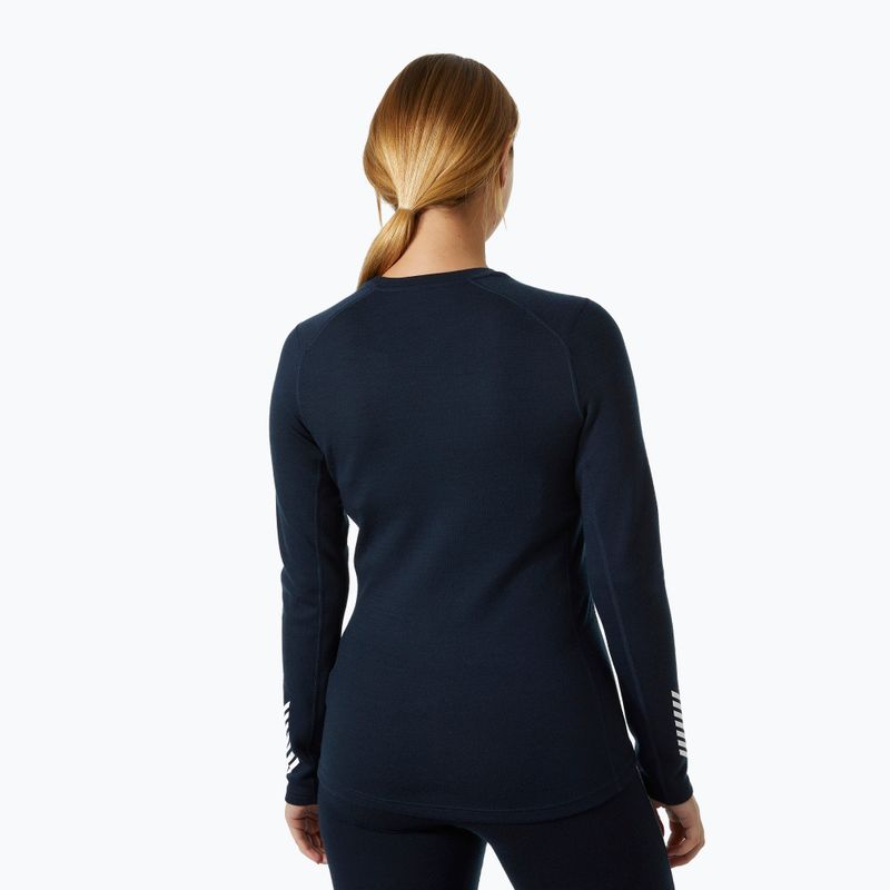 Women's thermal active sweatshirt Helly Hansen Lifa Merino Midweight Graphic Crew navy star pixel 2
