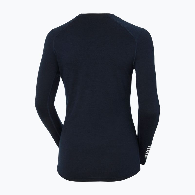Women's thermal active sweatshirt Helly Hansen Lifa Merino Midweight Graphic Crew navy star pixel 10