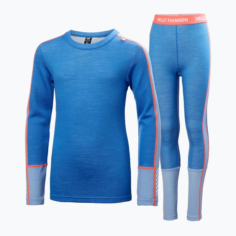 Helly Hansen JR Lifa Merino Midweight ultra blue children's thermal underwear set 5