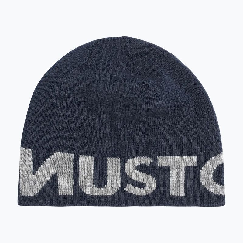 Musto Reversible Beanie grey melange/ navy 2