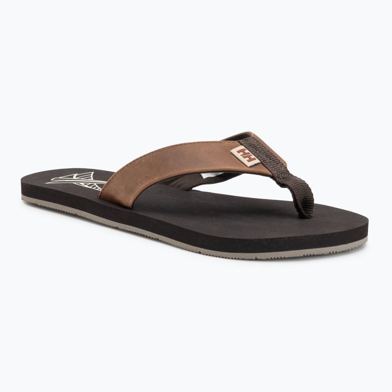 Men's Helly Hansen Seasand 2 Leather Sandals espresso / fallen rock / c