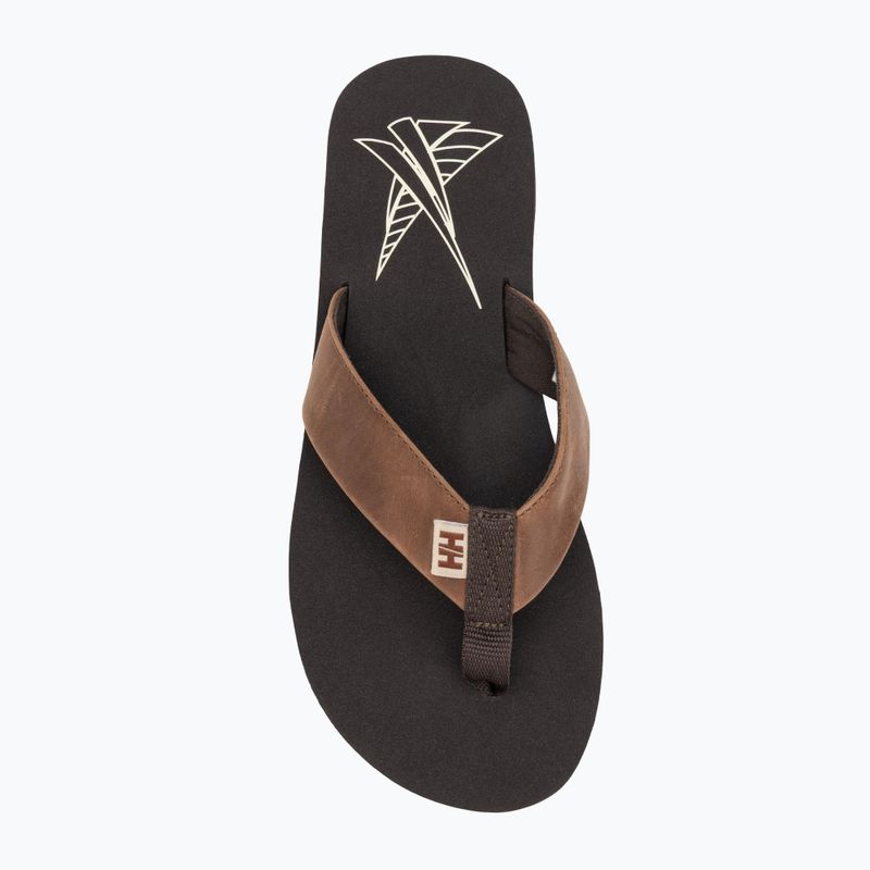 Men's Helly Hansen Seasand 2 Leather Sandals espresso / fallen rock / c 5