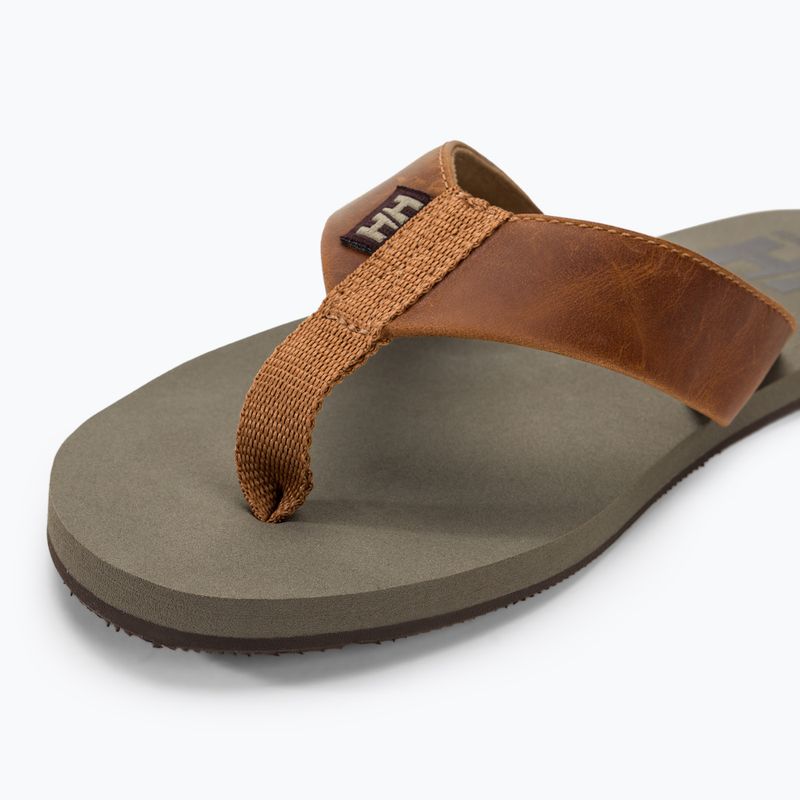 Men's Helly Hansen Seasand 2 Leather Sandals honey wheat flip flops 7