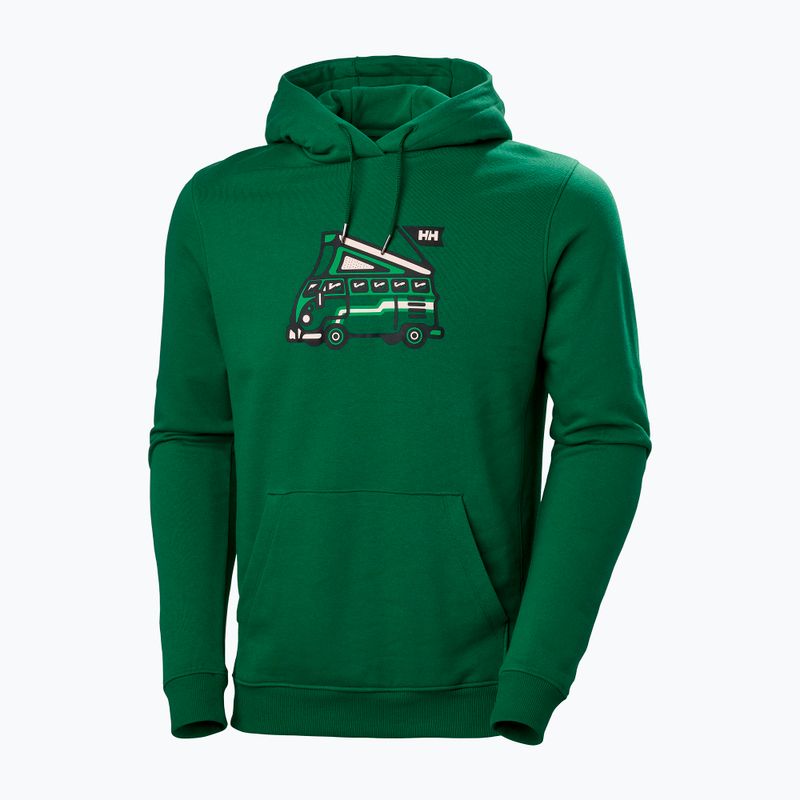 Men's trekking sweatshirt Helly Hansen F2F Organic Cotton Hoodie malachite 4