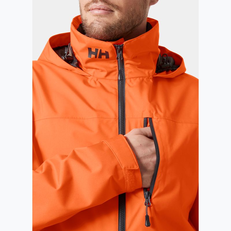 Men's sailing jacket Helly Hansen Crew Hooded 2.0 flame 5