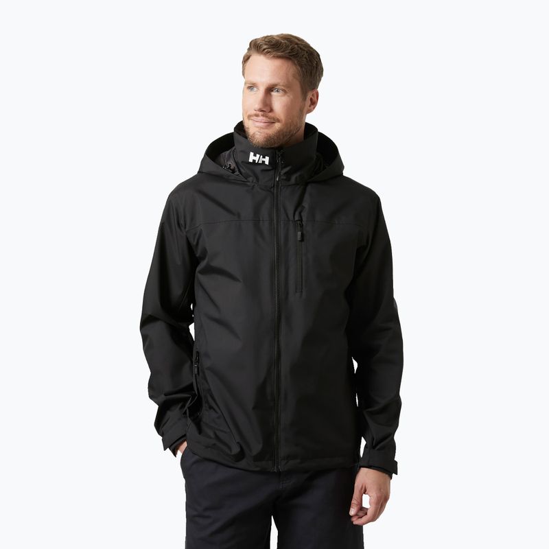 Men's sailing jacket Helly Hansen Crew Hooded 2.0 black