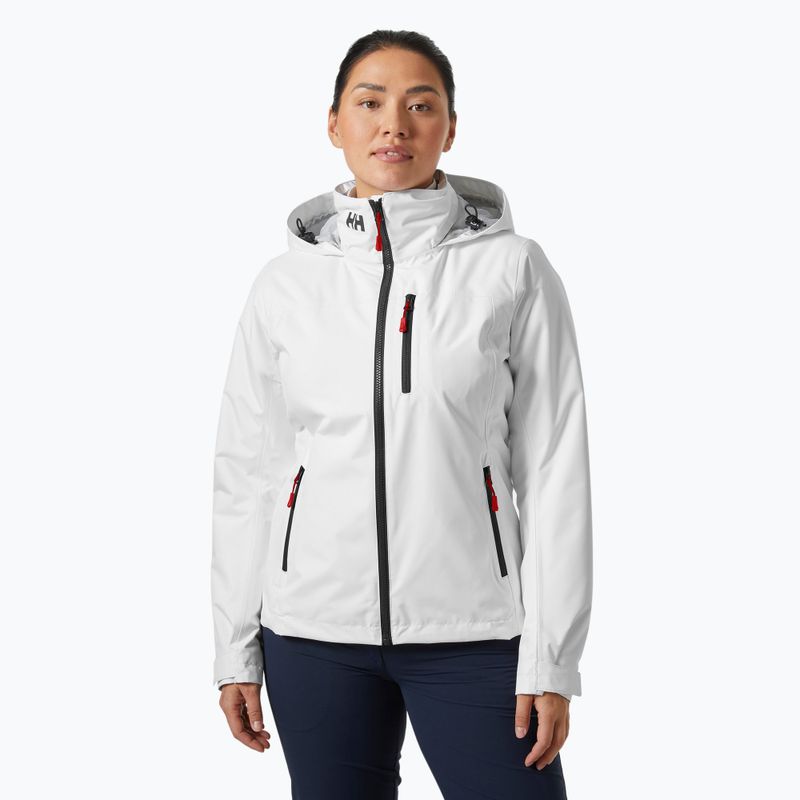 Women's sailing jacket Helly Hansen Crew Hooded Midlayer 2.0 white