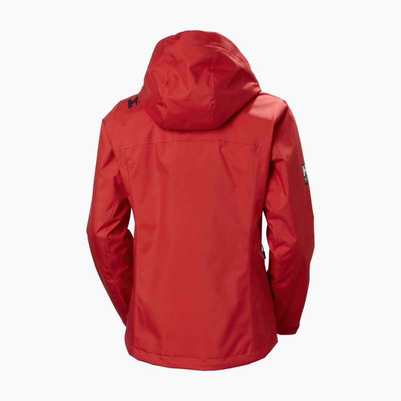 Women's sailing jacket Helly Hansen Crew Hooded Midlayer 2.0 red 2