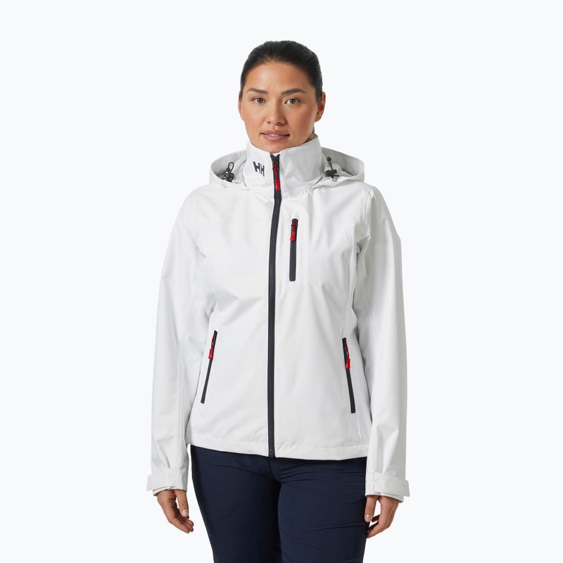 Women's sailing jacket Helly Hansen Crew Hooded 2.0 white