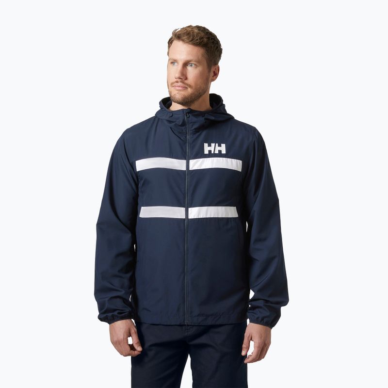 Men's sailing jacket Helly Hansen Salt Striped Windbreaker navy