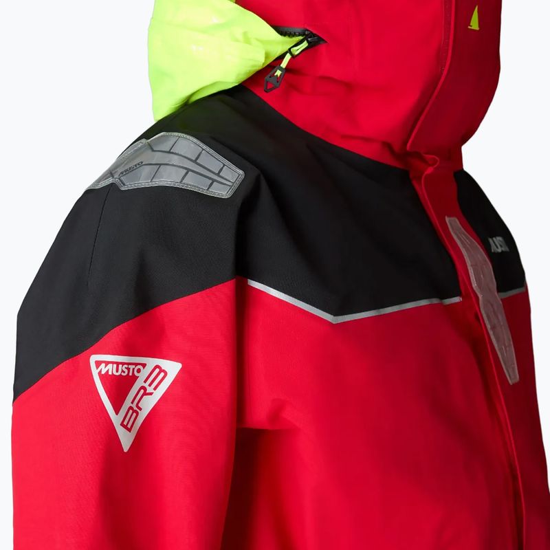 Men's Musto BR3 Pertex Offshore true red sailing jacket 4