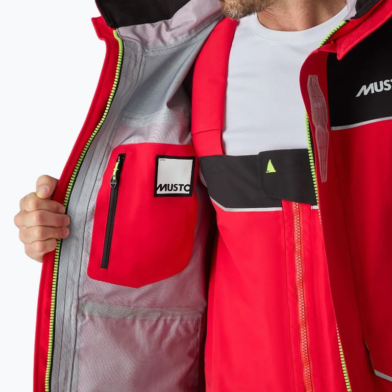 Men's Musto BR3 Pertex Offshore true red sailing jacket 6