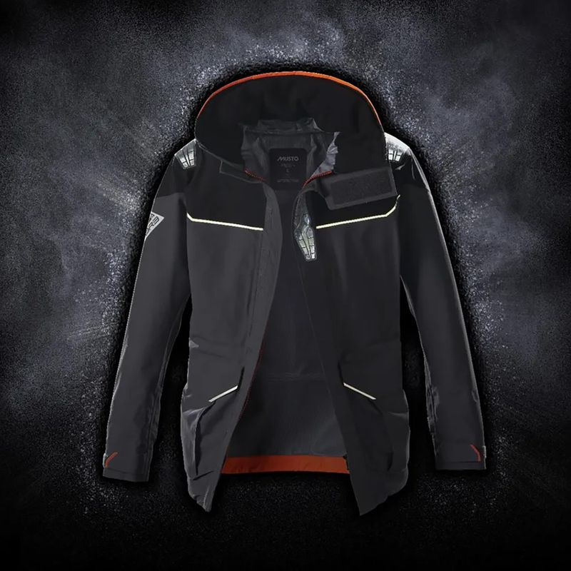 Men's Musto BR3 Pertex Offshore sailing jacket charcoal 14