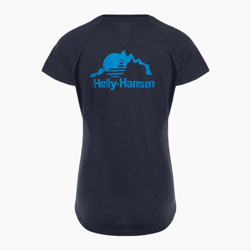 Helly Hansen Nord Graphic Drop women's t-shirt navy 2