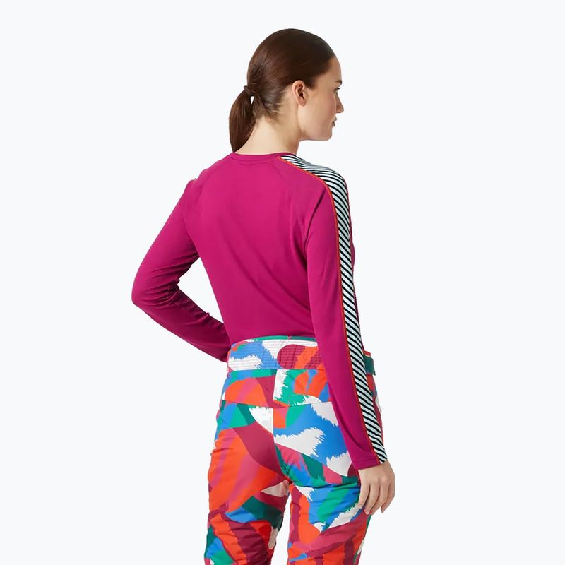 Women's thermal base layer Helly Hansen Lifa Active Stripe Crew magenta 2.0 2