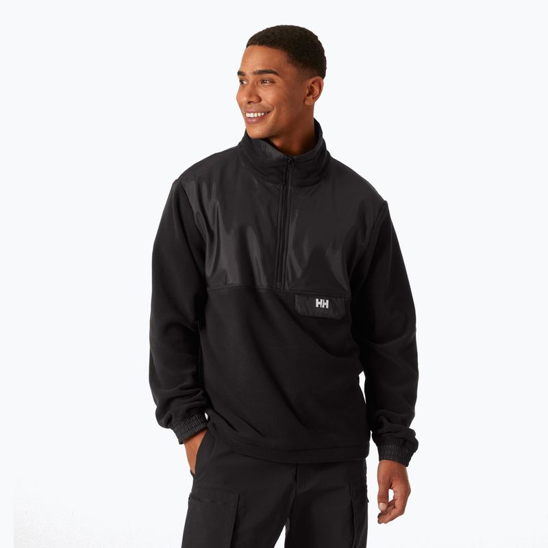 Men's Helly Hansen Yu 1/2 Zip Fleece sweatshirt black