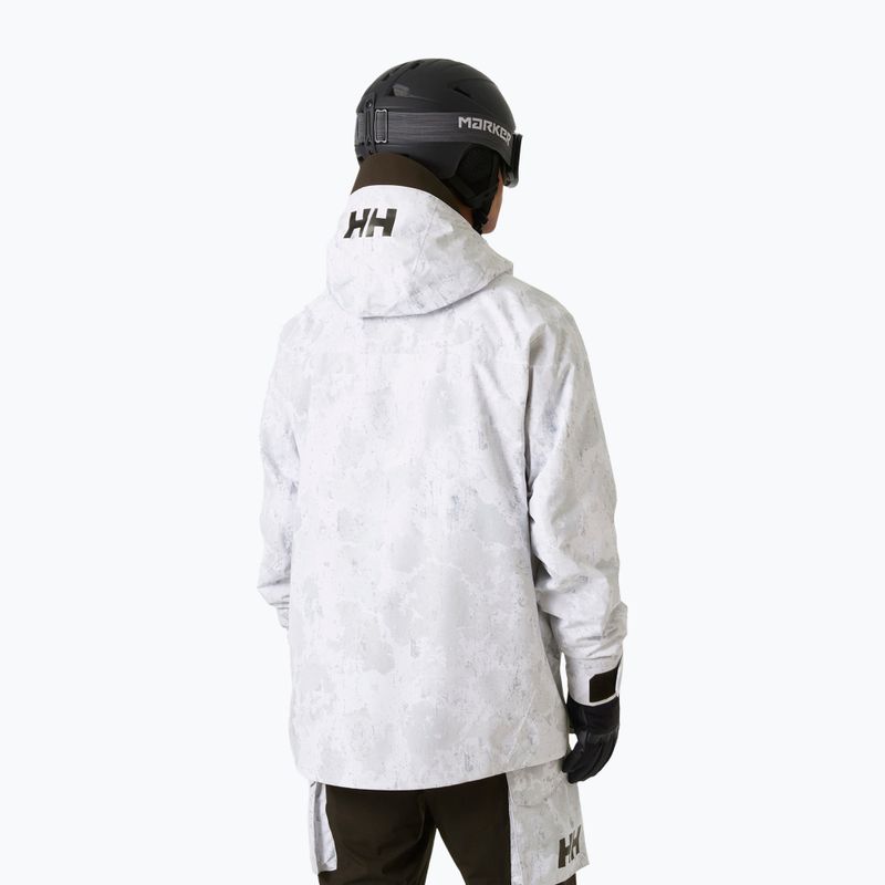 Men's ski jacket Helly Hansen Ullr D Insulated Anorak grey fog snow camo aop 2