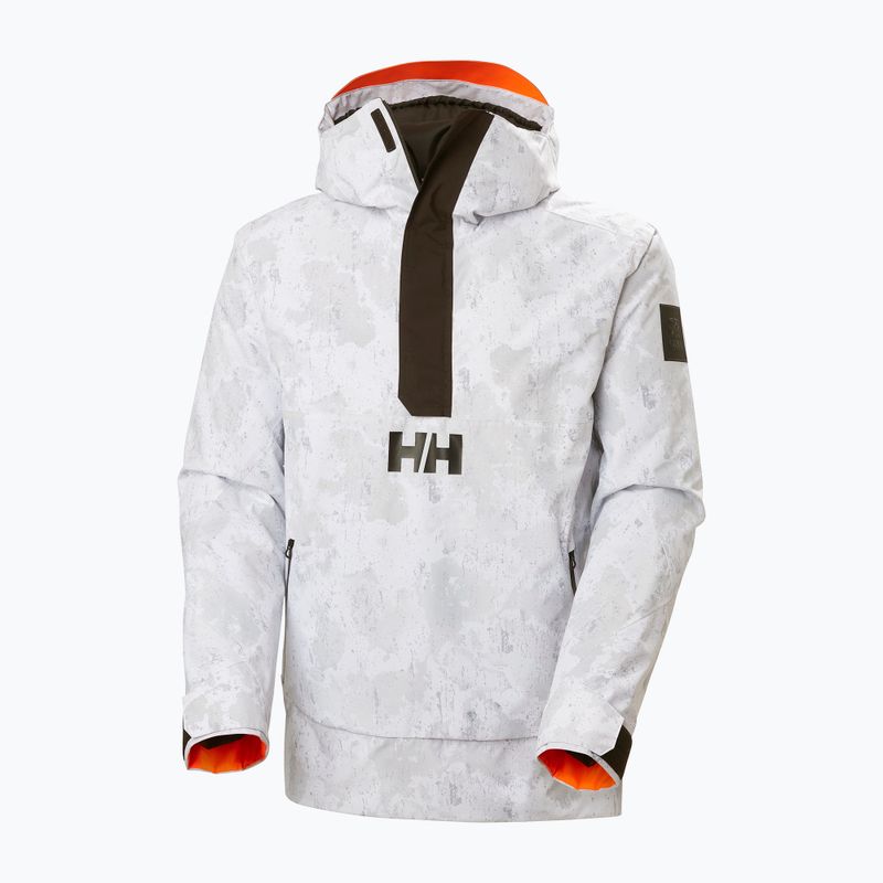 Men's ski jacket Helly Hansen Ullr D Insulated Anorak grey fog snow camo aop 9
