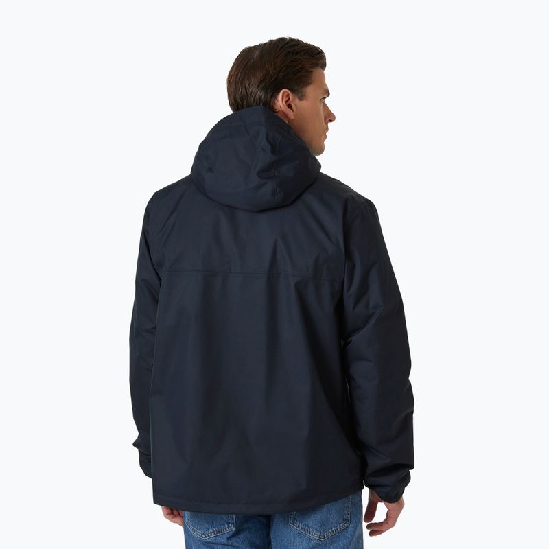 Men's Helly Hansen Vancouver Fleece Lined Rain Jacket navy 2