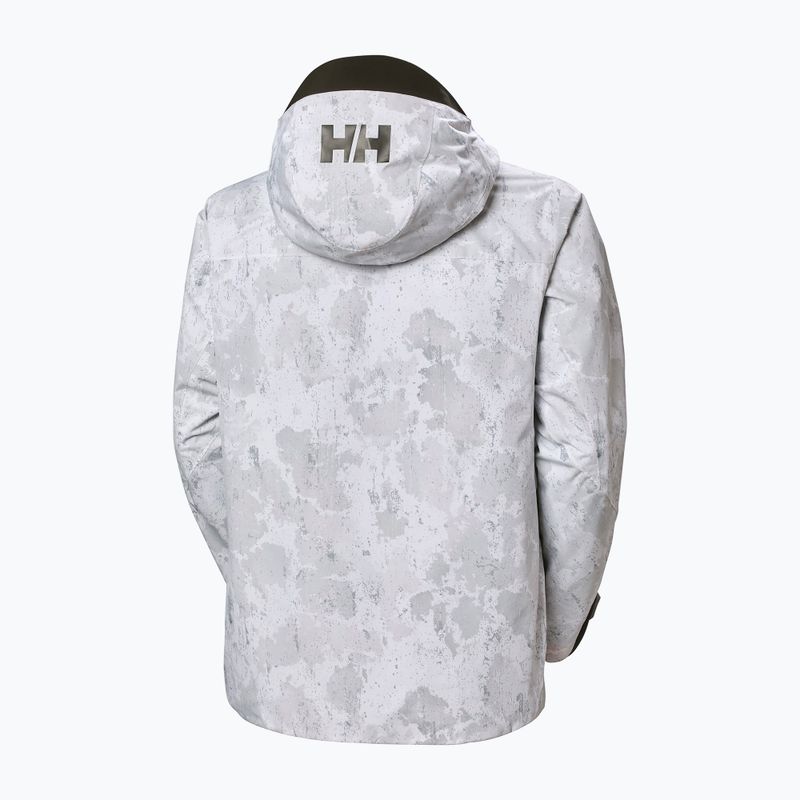 Men's ski jacket Helly Hansen Ullr D Shell Graphic grey fog snow camo aop 11