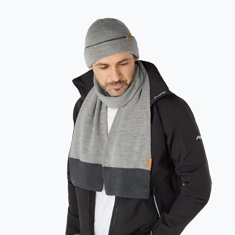 Musto Tipped Beanie & Scarf Gift Set grey/ melange 4