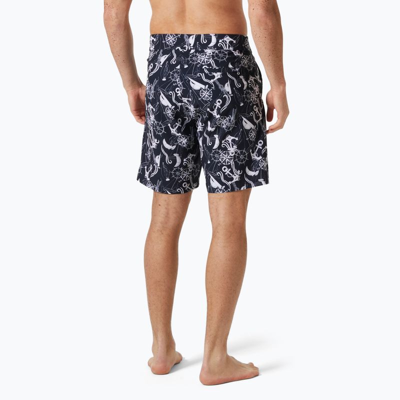 Men's swim shorts Helly Hansen Newport Boardshorts 8" navy nautical aop 2
