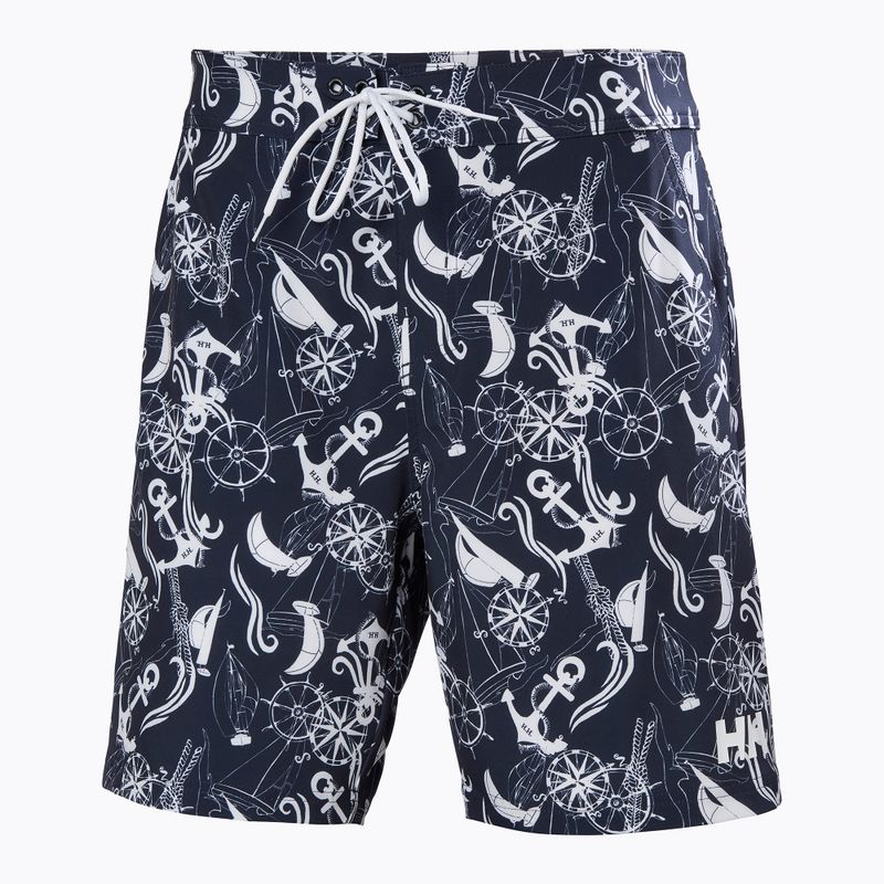 Men's swim shorts Helly Hansen Newport Boardshorts 8" navy nautical aop 5