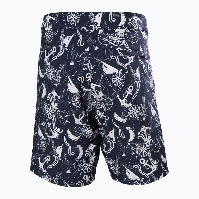 Men's swim shorts Helly Hansen Newport Boardshorts 8" navy nautical aop 6