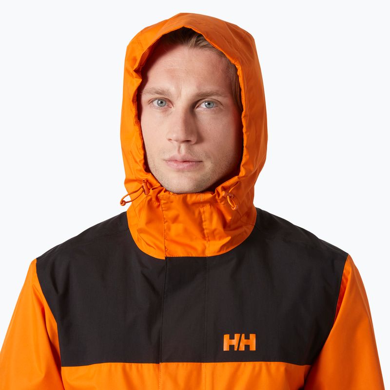 Helly Hansen men's rain jacket Vancouver orange peel 3